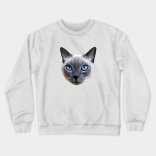 Siamese Cat Blue Eyes Crewneck Sweatshirt